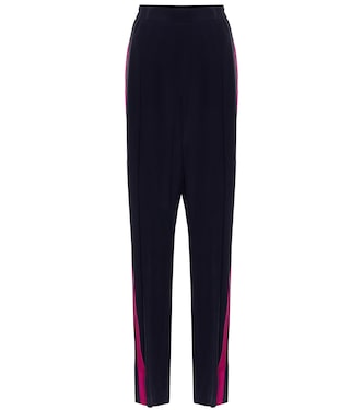 Pantalon ample à taille haute en crêpe de soie | Stella McCartney