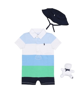 Baby Set aus Playsuit, Mütze und Teddybär | Polo Ralph Lauren Kids