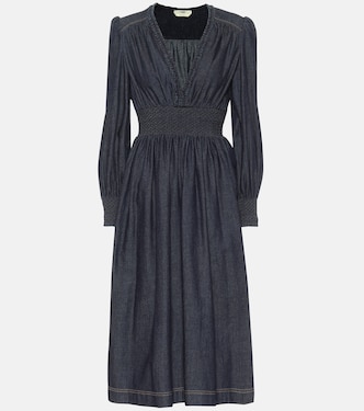 Abito midi in cotone chambray | Fendi