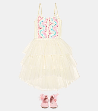 Verziertes Kleid Gold Dust aus Tüll | Tutu Du Monde