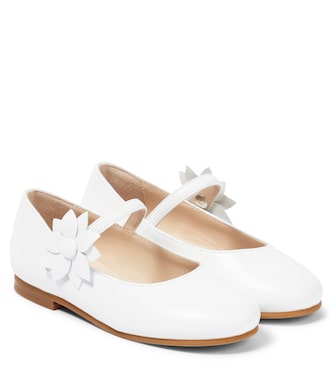 Appliqué leather ballet flats | Il Gufo