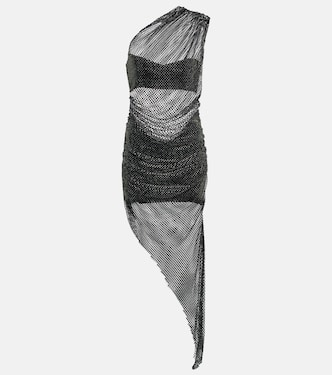 Crystal-embellished mesh midi dress | Giuseppe di Morabito