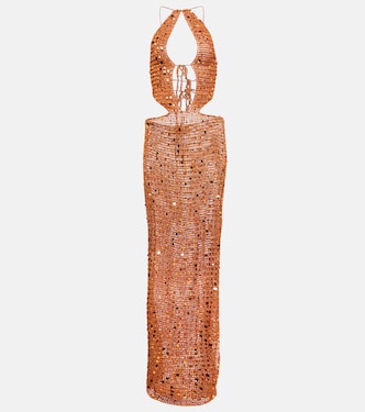 Morel cutout sequined maxi dress | Aya Muse