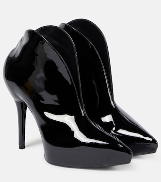 Bottines Booties Slick en cuir verni | Alaïa