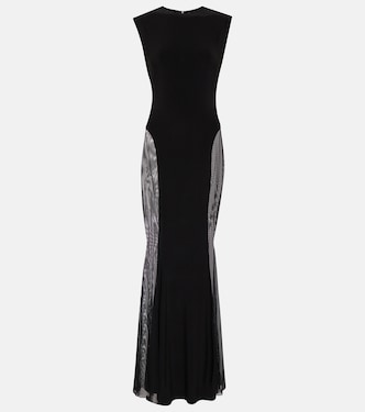 Maxikleid aus Jersey und Mesh | Norma Kamali