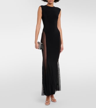 Maxikleid aus Jersey und Mesh | Norma Kamali