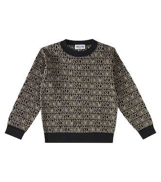 Pull en coton mélangé à logo | Moschino Kids