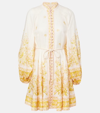 Minikleid Golden aus Leinen | Zimmermann