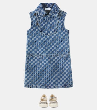 Abito di jeans in jacquard GG | Gucci Kids