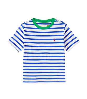 T-shirt in jersey di cotone a righe | Polo Ralph Lauren Kids