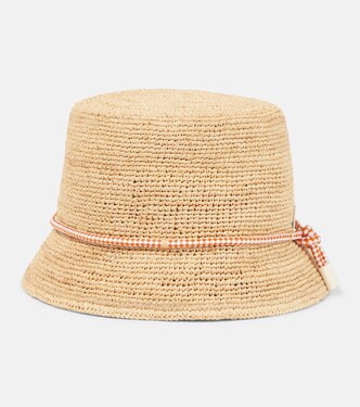 Sunlit crochet raffia bucket hat | Alémais