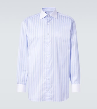 Striped cotton poplin shirt | Brioni