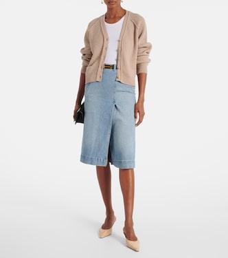 Ribbed-knit wool and cashmere cardigan | Victoria Beckham