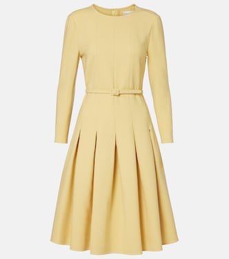 Pleated crêpe midi dress | Oscar de la Renta