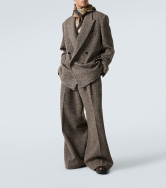 울 블렌드 와이드 팬츠 | Dries Van Noten