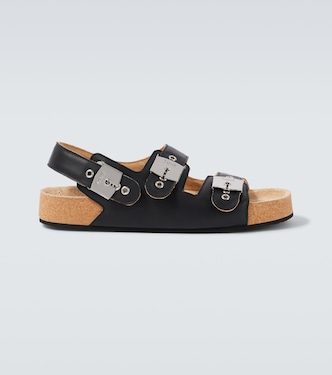 x Scholl leather sandals | Balenciaga