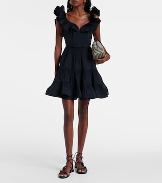 Pleated ruffled minidress | Zimmermann