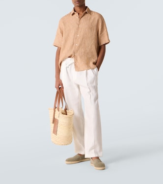 Castro printed linen bowling shirt | Frescobol Carioca