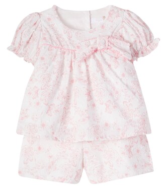 Baby floral cotton shirt and shorts set | Patachou