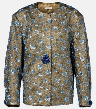 Floral sequined oversized jacket | Jacques Wei