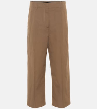 Cropped high-rise cotton pants | Prada