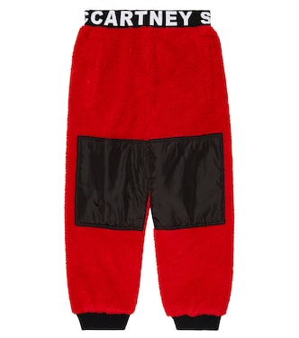 Pantaloni sportivi in pile con logo | Stella McCartney Kids