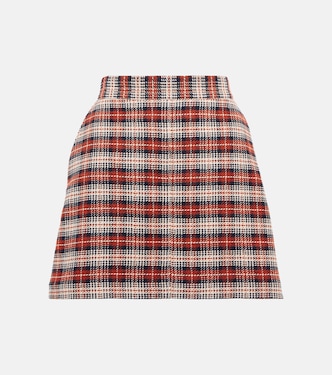Checked cotton-blend miniskirt | See By Chloé