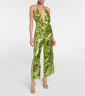 Pantaloni a gamba larga con paillettes | Oséree