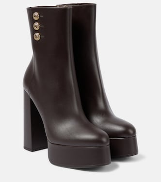 Stivaletti Brune in pelle con plateau | Balmain