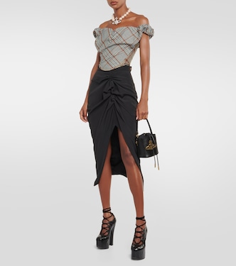 Top bustier in crêpe a quadri | Vivienne Westwood
