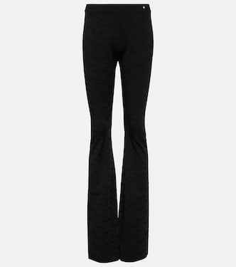 Pantalon évasé Greca à taille haute | Versace