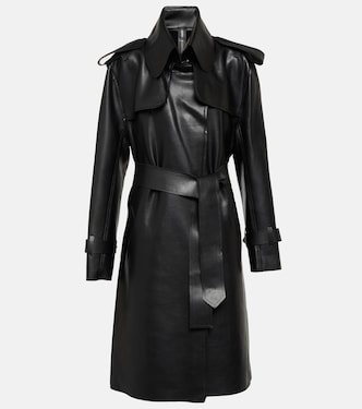 Faux leather trench coat | Norma Kamali