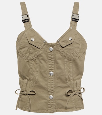 Top Utility de algodón con bustier | Coperni