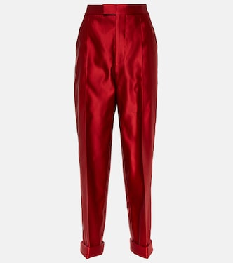 Pantaloni tapered in raso di seta | Tom Ford