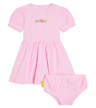 Baby - Abito Funny Flowers in cotone | Off-White Kids