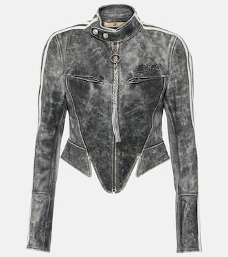Chaqueta cropped de piel | KNWLS