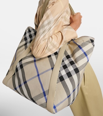 Tote Large en jacquard a cuadros | Burberry