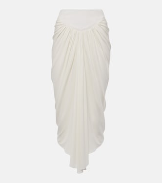 Falda midi asimétrica drapeada | Alaïa