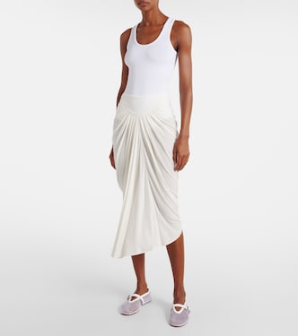 Falda midi asimétrica drapeada | Alaïa