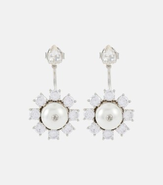 Daisy embellished faux pearl earrings | Simone Rocha