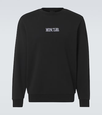 Embroidered logo cotton sweatshirt | Moncler