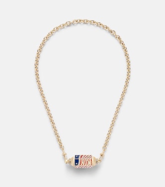 USA Collana in oro 18kt e smalto con diamanti | Marie Lichtenberg