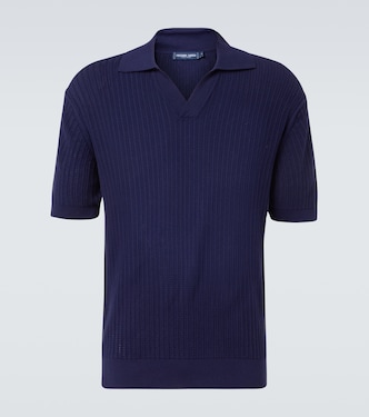 Rino cotton ribbed-knit polo shirt | Frescobol Carioca