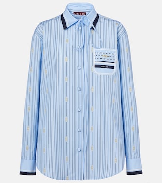 Horsebit striped cotton shirt | Gucci