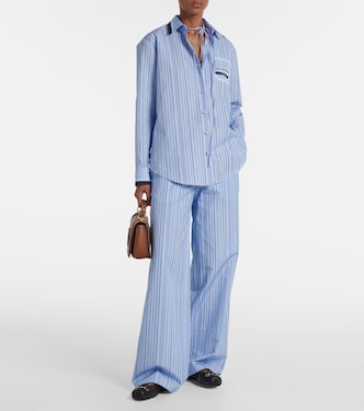 Camisa de algodón a rayas con Horsebit | Gucci
