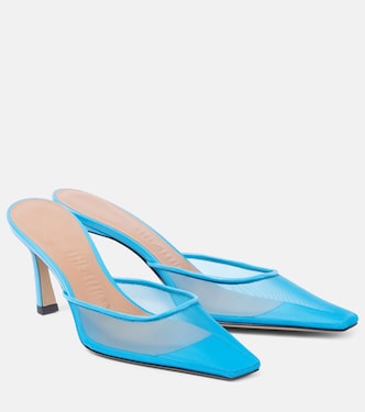 Mules Juno in mesh con pelle | The Attico