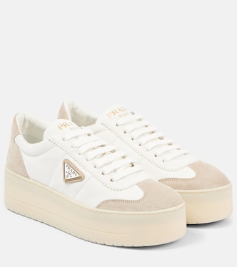 Sneakers in pelle con platform | Prada