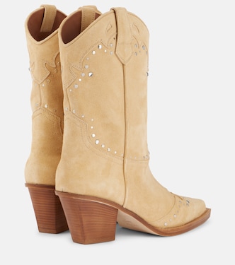 Bottines santiags Janice 60 en daim | Paris Texas