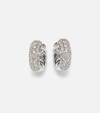 Orecchini a cerchio DY Mercer™ Micro con diamanti | David Yurman