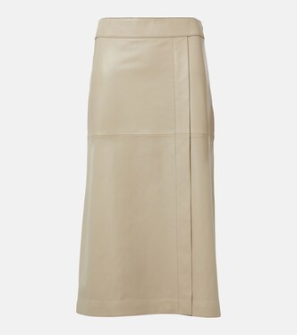 Leather midi skirt | Joseph